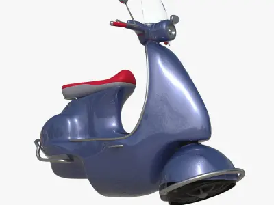3D Cartoon sci-fi hover vespa model 3D model