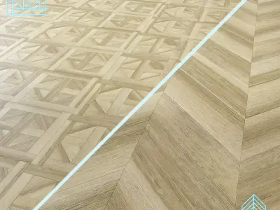 Parquet - Laminate - Wooden floor 2 in 1 Low-poly 3D model 121