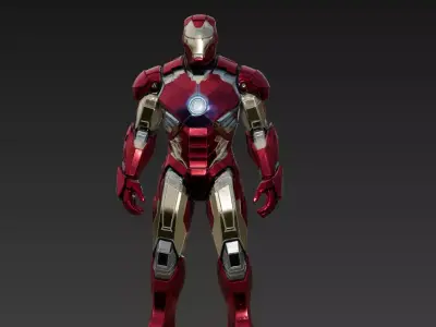 Futuristic Power Armor Suit Advanced Sci-Fi Exoskeleton 3D Model 3D model