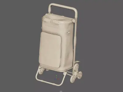 Shopping Trolley on 6 Wheels 3D model