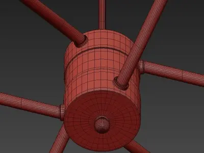 EDGAR gold chandelier 3D model