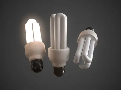 Bulb Lamp Light Low-poly 3D model