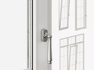 Classic style windows with OPENING option 3D model