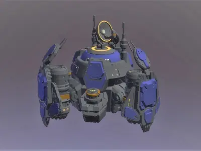 StarCraft II Terran Science Vessel 3D print model
