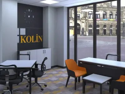 Office Design  Low-poly 3D model