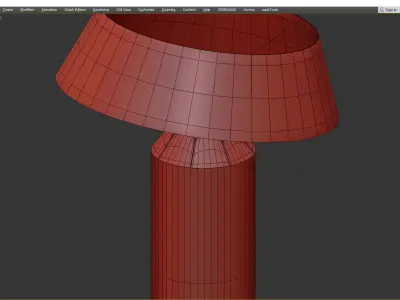 Crayon Table Lamp Low-poly 3D model