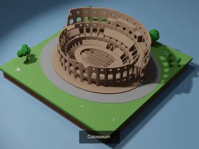 Landmarks Low-poly 3D model great wall of china 3D Model Pack