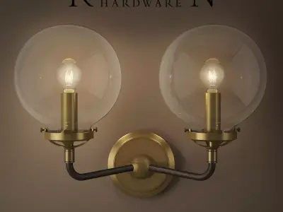 Sconce Restoration Hardware BISTRO GLOBE 3D model