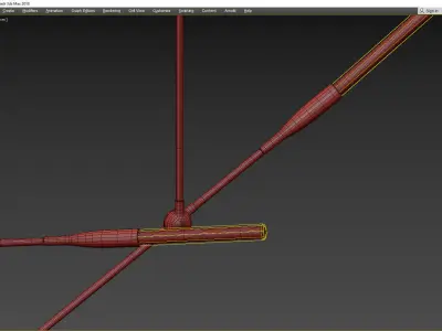 SORENTHIA TRIPLE CHANDELIER Low-poly 3D model