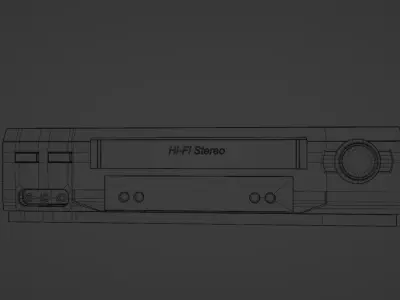 Hi-fi Stereo VHS video cassette recorder 3D model