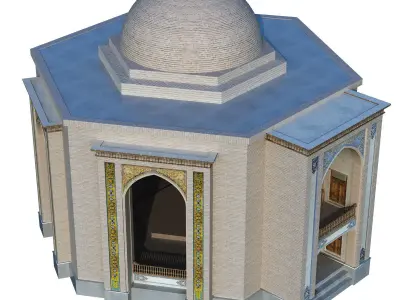  old turkish Building set 145 Low-poly 3D model