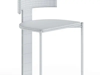 Chair Zefir by Baxter 3D model