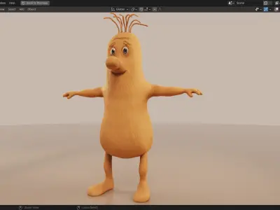 Peach Goblin 3D Model fromThe Adventures of Peter Wheat Low-poly 3D model