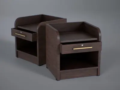 Bedside Cupboard Low-poly 3D model