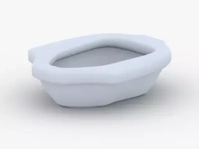 1629 - Bathtub Low-poly 3D model