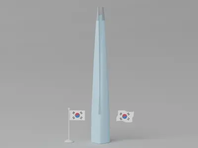 Lotte World Tower Seoul Korea 3D model