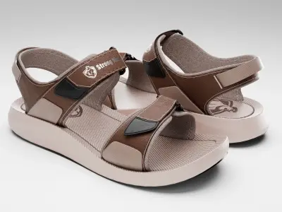 sandals Low-poly 3D model