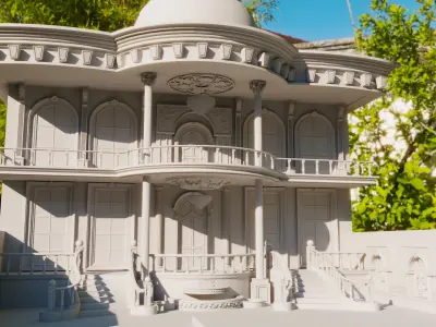 Classic villa two story 3D model