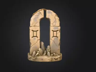 Gemini Gateway Low-poly 3D model