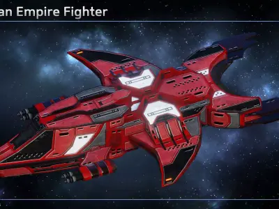 Spaceship Thaalian Empire Fighters Low-poly 3D model