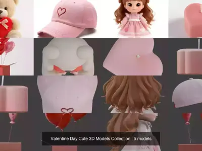 Valentine Day Cute 3D Models Collection 3D Model Pack