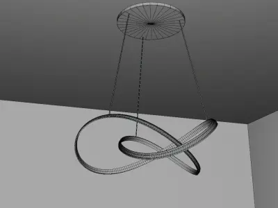 Chandelier art interior design 3D model