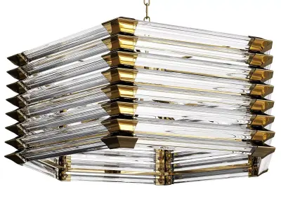 Hexagon Tadesse Glass Chandelier Low-poly 3D model