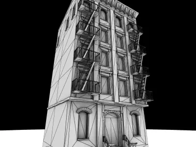 Nyc Building 12 type 2 Low-poly 3D model