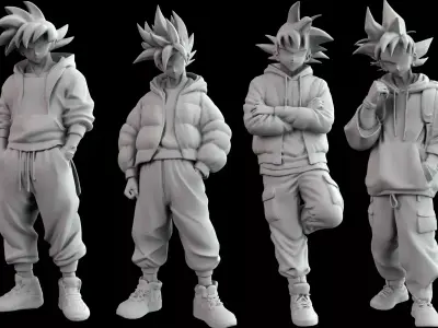 Street Dragonball 3D Printable Figures 3D print model