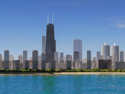 Chicago Kitbash 3D model