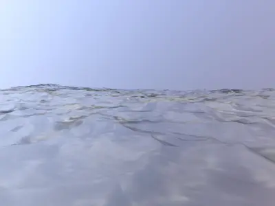 Ocean wave Low-poly 3D model