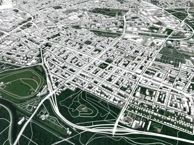 Cityscape Leipzig Germany 3D model