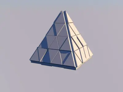 Sci Fi Pyramid Shape Triangle Low-poly 3D model 3D model