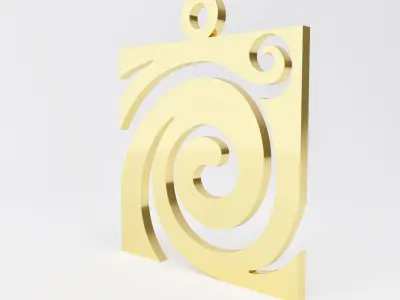 Maori pendant 9 3D print model