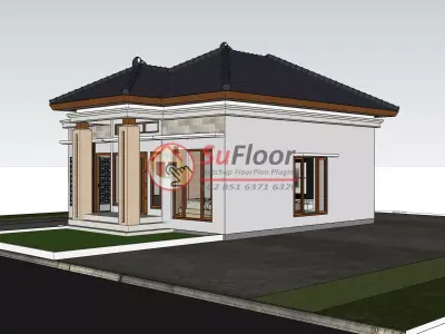 House 9x16m code 547 - Sketchup 3D model 3D model 3D model