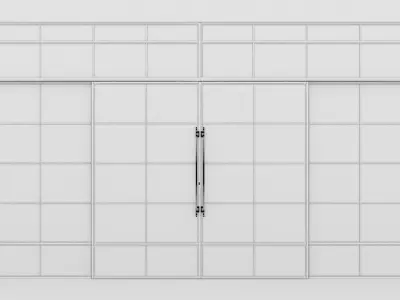 Aluminium door 12 3D model