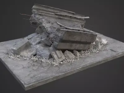 Bridge Damaged Element 3D model