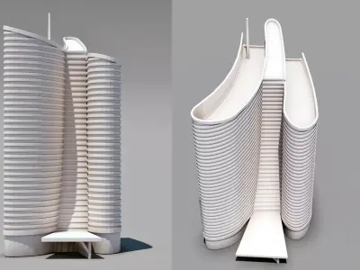 Investment Authority building in Abu Dhabi 3D print model