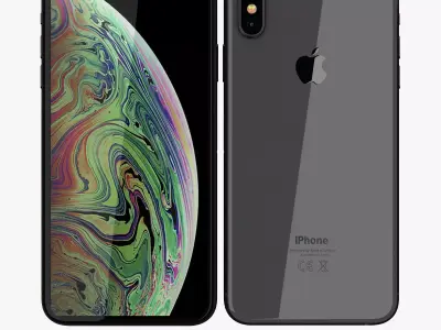 Apple iPhone XS Max Space Gray Low-poly 3D model