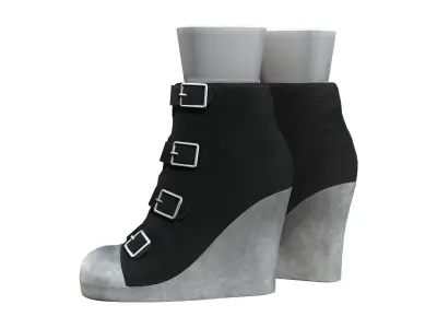 RnB Street Style Casual Boots Low-poly 3D model