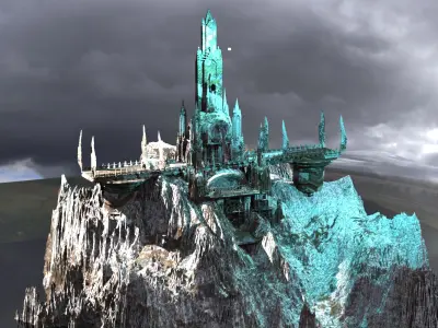 Ice Palace on mountain 1  3D model