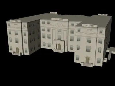 Low Poly Buildings PACK Low-poly 3D model purchase