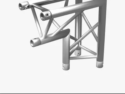 Triangular Truss Corner Junction 107 Free 3D model
