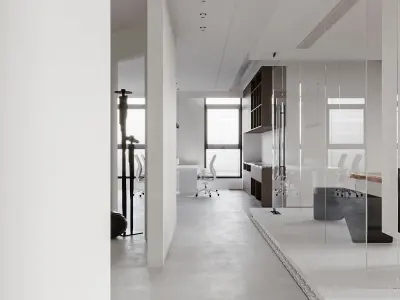 Modern Office Design 3D Model 3D model