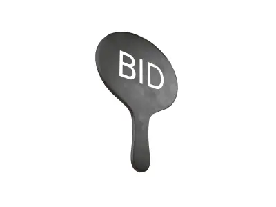 Auction Paddle v1 001 Low-poly 3D model