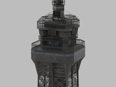 The Eiffel Tower Low-poly 3D model