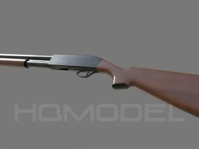 Shotgun PBR Pumpgun Low-poly 3D model