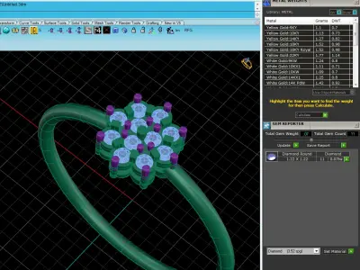 Light Minimalist Diamond Ring 3D print model