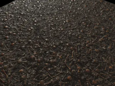 Massive Bones Floor Low-poly 3D model