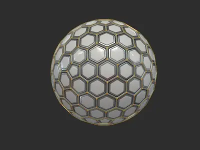 Sci-fi Hexa Sphere 3D model
